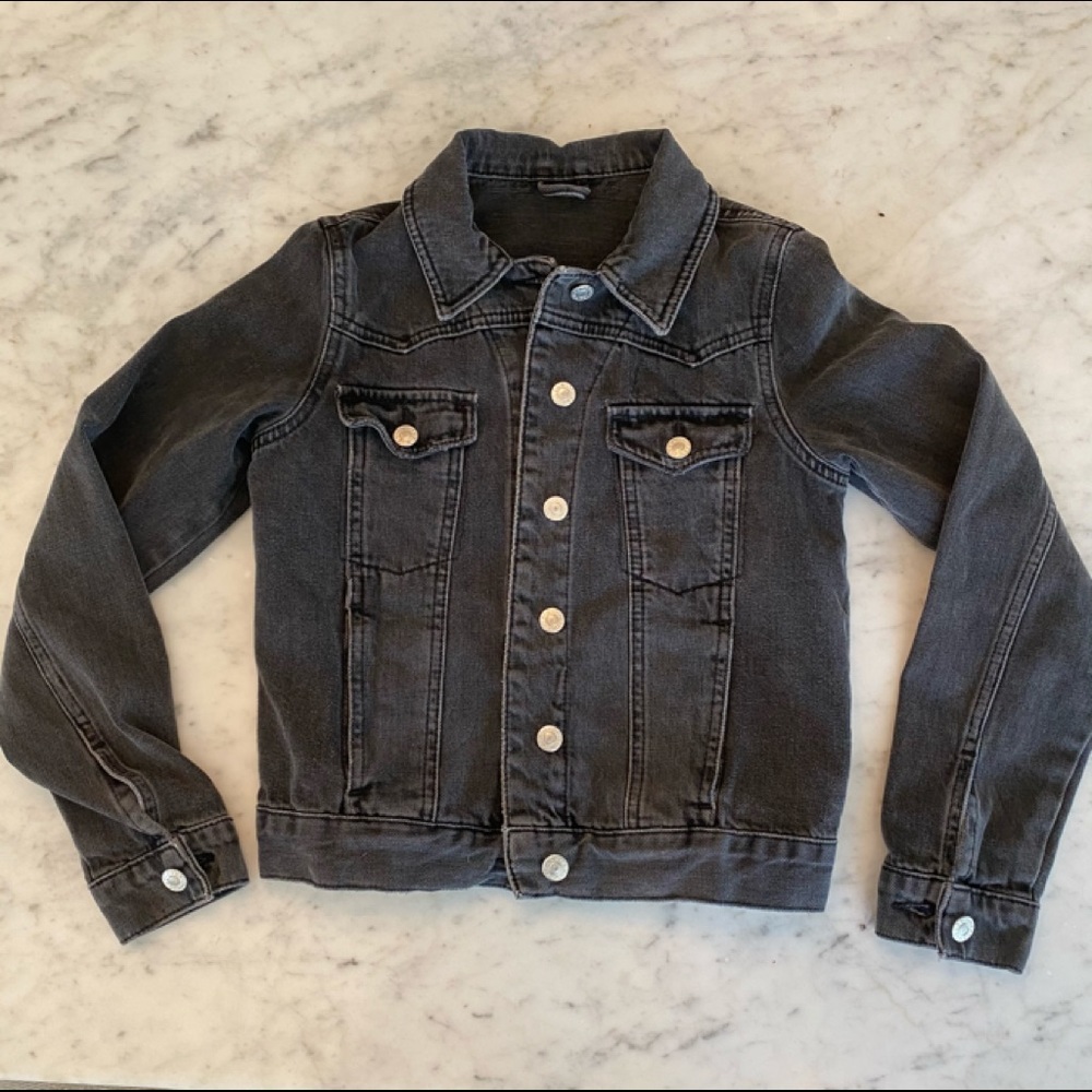 TOPSHOP Denim Fitted Sporty Jacket